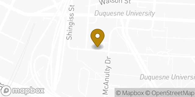 Map showing the location of Subway in Pittsburgh, PA 15219