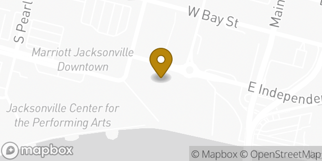 Map showing the location of Starbucks in Jacksonville, FL