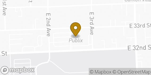 Map showing the location of Publix in Hialeah, FL 33013