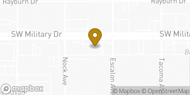 Map showing the location of Papa Johns Pizza in San Antonio, TX 78221