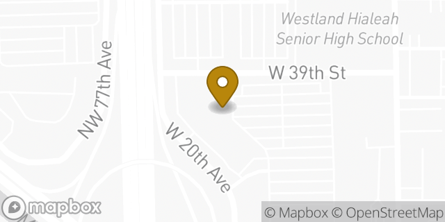 Map showing the location of Amazon Locker - Amel in Hialeah, FL 33012