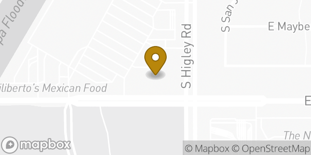 Map showing the location of Banner Urgent Care in Gilbert, AZ 85297