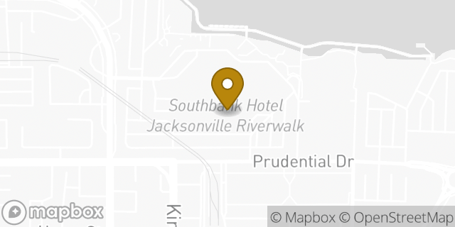 Map showing the location of Budget Car Rental in Jacksonville, FL 32207