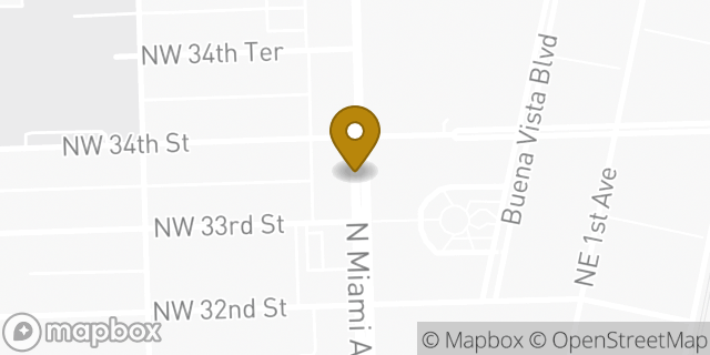 Map showing the location of Chipotle Mexican Grill in Miami, FL 33127