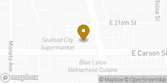 Map showing the location of Papa Johns in Carson, CA 90745