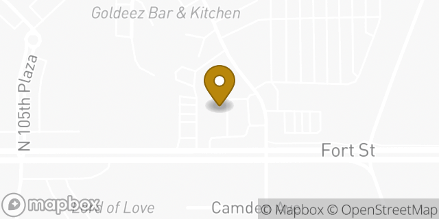 Map showing the location of Amazon Locker - Semicircle in Omaha, NE 68134