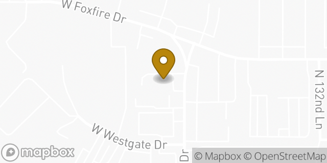 Map showing the location of Avis Car Rental in Surprise, AZ 85378