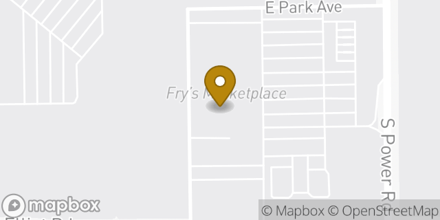 Map showing the location of Starbucks in Gilbert, AZ 85212