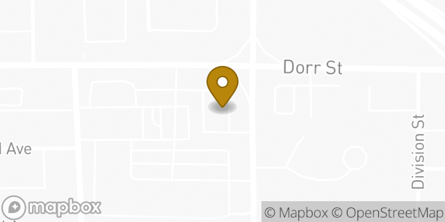 Map showing the location of McDonald's in Toledo, OH 43604
