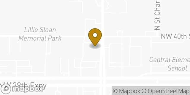 Map showing the location of ATM Walgreens in Warr Acres, OK
