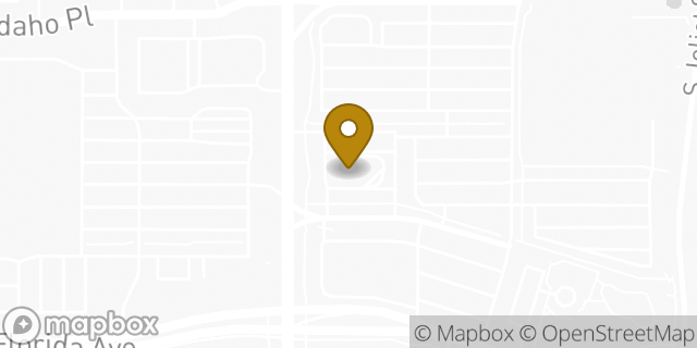 Map showing the location of McDonald's in Aurora, CO 80012