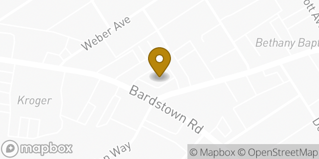 Map showing the location of McDonald's in Louisville, KY 40205