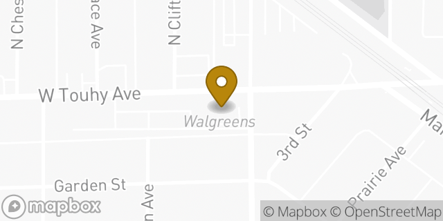 Map showing the location of ATM Walgreens in Park Ridge, IL 60068