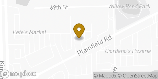 Map showing the location of Chase in Willowbrook, IL 60527