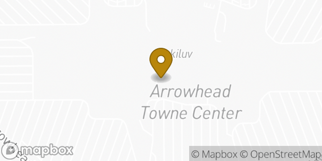 Map showing the location of Foot Locker in Glendale, AZ 85308