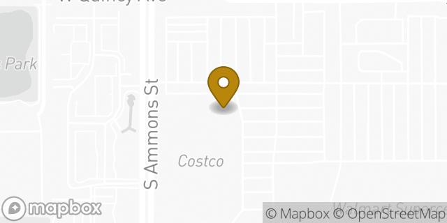 Map showing the location of Costco in Littleton, CO 80123