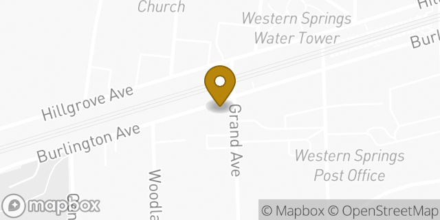 Map showing the location of Starbucks in Western Springs, IL 60558