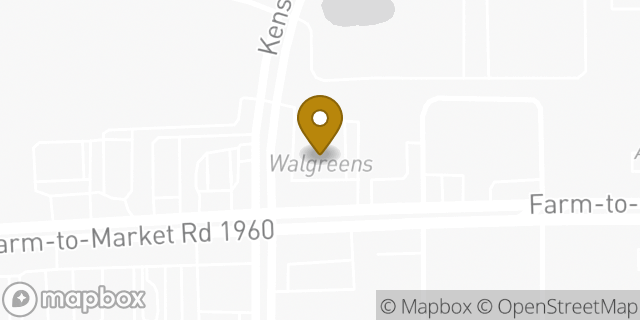 Map showing the location of ATM Walgreens in Humble, TX