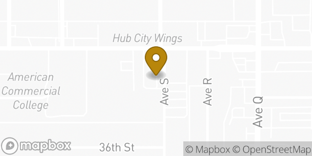 Map showing the location of Sonic Drive In in Lubbock, TX 79411