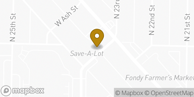 Map showing the location of Amazon Locker - Draft in Milwaukee, WI 53206