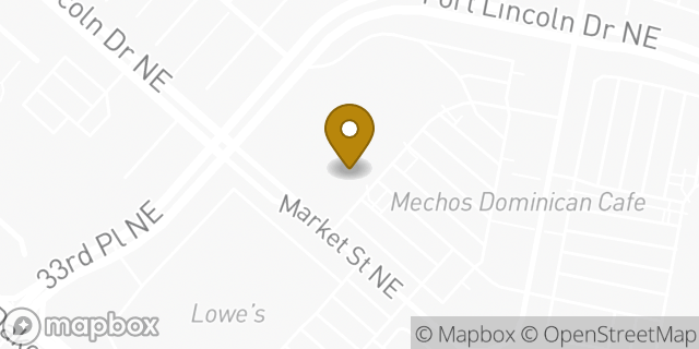 Map showing the location of Dick's Sporting Goods in Washington, DC 20018