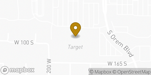 Map showing the location of Starbucks Coffee Company in Orem, UT 84057