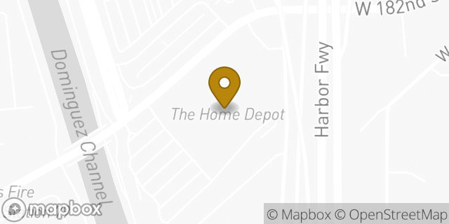 Map showing the location of Home Services at The Home Depot in Gardena, CA 90248