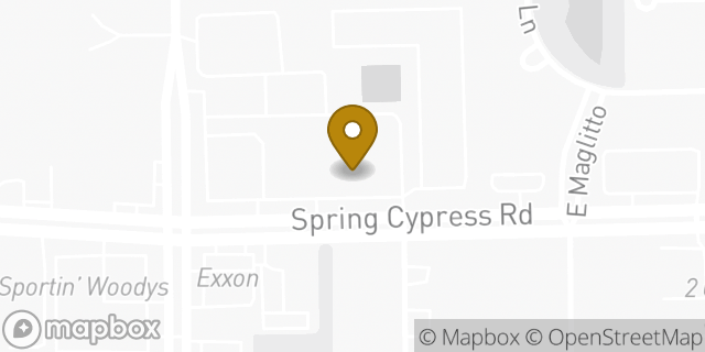 Map showing the location of AutoZone in Tomball, TX 77377