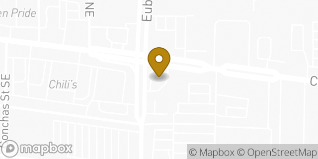 Map showing the location of ATM Speedway in Albuquerque, NM 87123