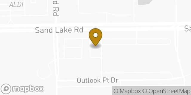 Map showing the location of Dunkin Donuts in Orlando, FL 32809