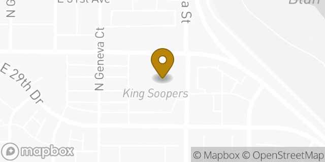 Map showing the location of Starbucks in Denver, CO 80238