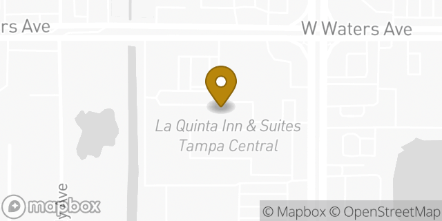 Map showing the location of La Quinta Inn & Suites Tampa Central in Tampa, FL 33614