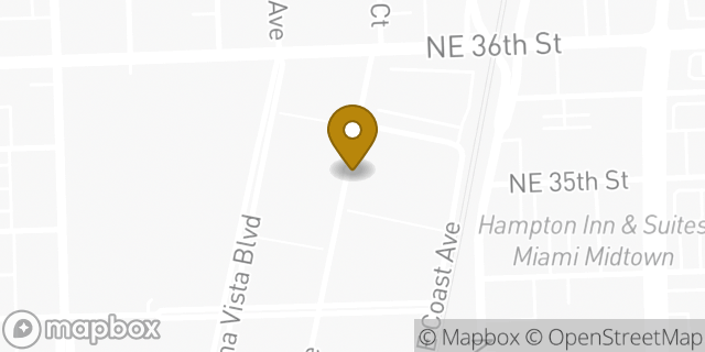 Map showing the location of Chase Bank in Miami, FL 33137
