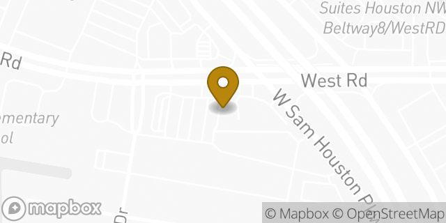 Map showing the location of Starbucks in Houston, TX 77064