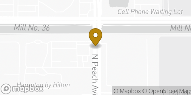 Map showing the location of Starbucks in Fresno, CA 93727