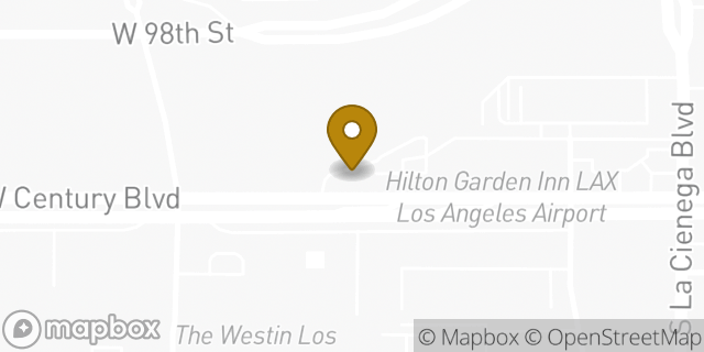 Map showing the location of Starbucks Coffee Company in Los Angeles, CA 90045