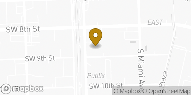 Map showing the location of Chase Bank in Miami, FL 33130