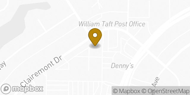 Map showing the location of Subway in San Diego, CA 92117