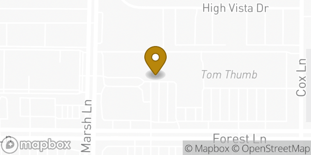 Map showing the location of Amazon Locker - Inspection in Dallas, TX 75234