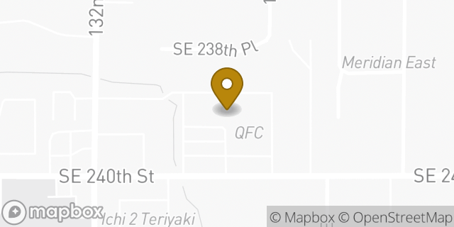 Map showing the location of Starbucks Coffee Company in Kent, WA 98042