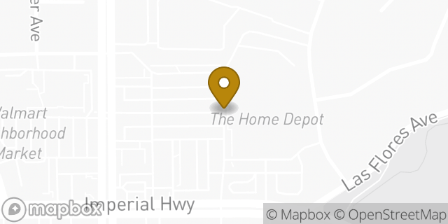 Map showing the location of Home Depot in La Mirada, CA 90638