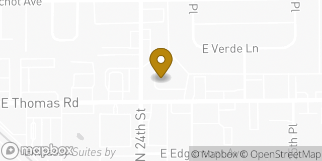 Map showing the location of CVS Pharmacy in Phoenix, AZ 85016