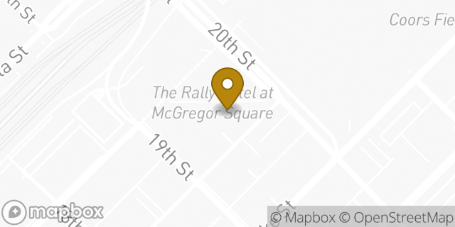 Map showing the location of Starbucks Coffee Company in Denver, CO 80202