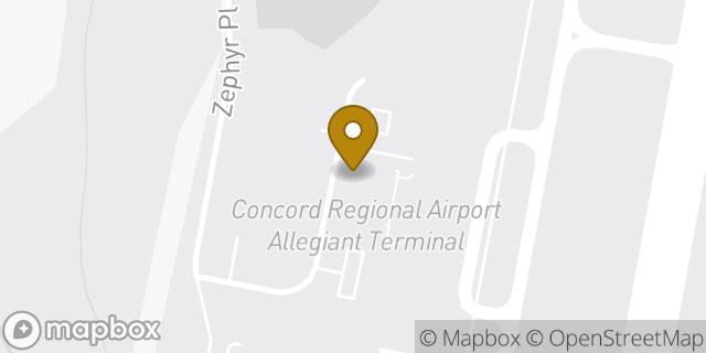 Map showing the location of Budget Car Rental in Concord, NC 28027