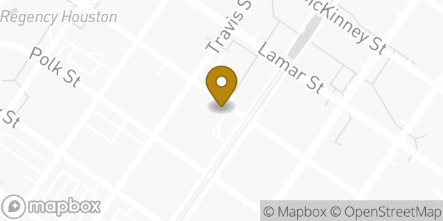 Map showing the location of Starbucks in Houston, TX 77002