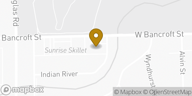 Map showing the location of 7-Eleven in Toledo, OH 43607