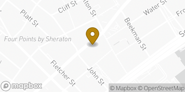 Map showing the location of WeWork in New York, NY 10038