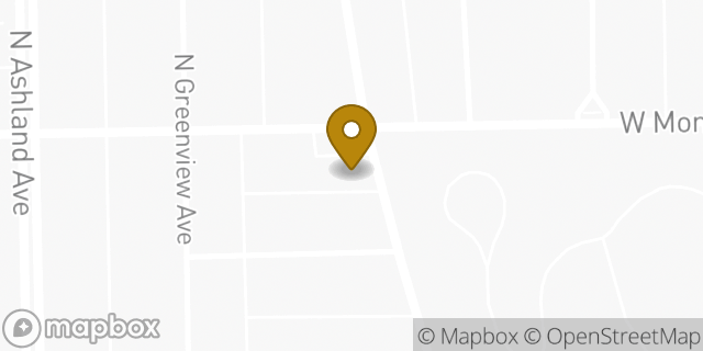 Map showing the location of Amazon Locker - Gong in Chicago, IL 60613