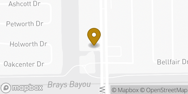 Map showing the location of Enterprise Rent-A-Car in Houston, TX 77072
