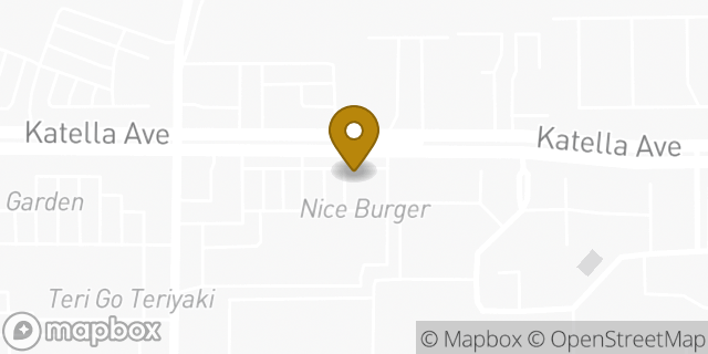 Map showing the location of The UPS Store in Stanton, CA 90680